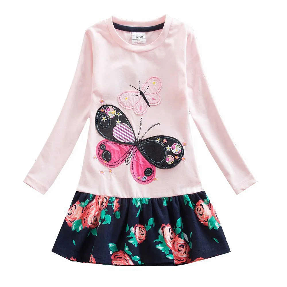 Baby girl long sleeve dress embroidery butterfly pattern flower dress girl casual clothes Children Girls dresses Cotton LH5460
Baby girl long sleeve dress embroidery butterfly pattern flower dress girl casual clothes Children Girls dresses Cotton LH5460