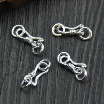 925 Sterling Silver Handmade S Clasps Hook With Ring Bracelets Connector Clasps DIY Fancy Jewelry Making diy Necklace Findings
925 Sterling Silver Handmade S Clasps Hook With Ring Bracelets Connector Clasps DIY Fancy Jewelry Making diy Necklace Findings