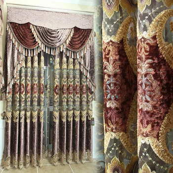 Custom curtains American European chenille hollow embroidery fabric luxury cloth blackout curtain tulle valance drapes N440
Custom curtains American European chenille hollow embroidery fabric luxury cloth blackout curtain tulle valance drapes N440