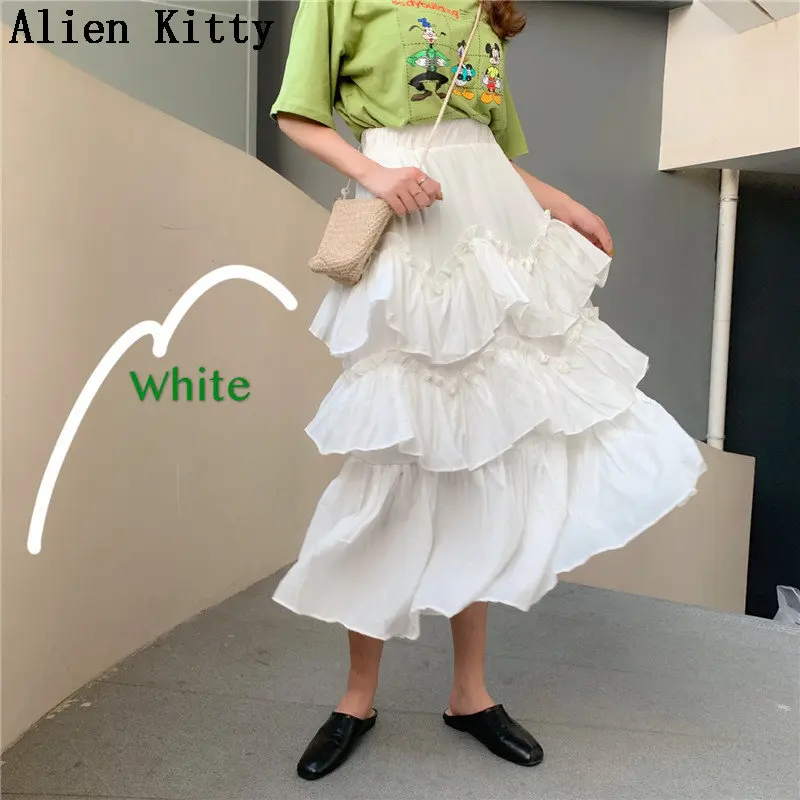 Alien Kitty Patchwork Fashion Women Empire Ruffles 2019 Summer Simple Elastic All-Match Sexy A-Line Mid-Calf Skirts 3 Colors
Alien Kitty Patchwork Fashion Women Empire Ruffles 2019 Summer Simple Elastic All-Match Sexy A-Line Mid-Calf Skirts 3 Colors