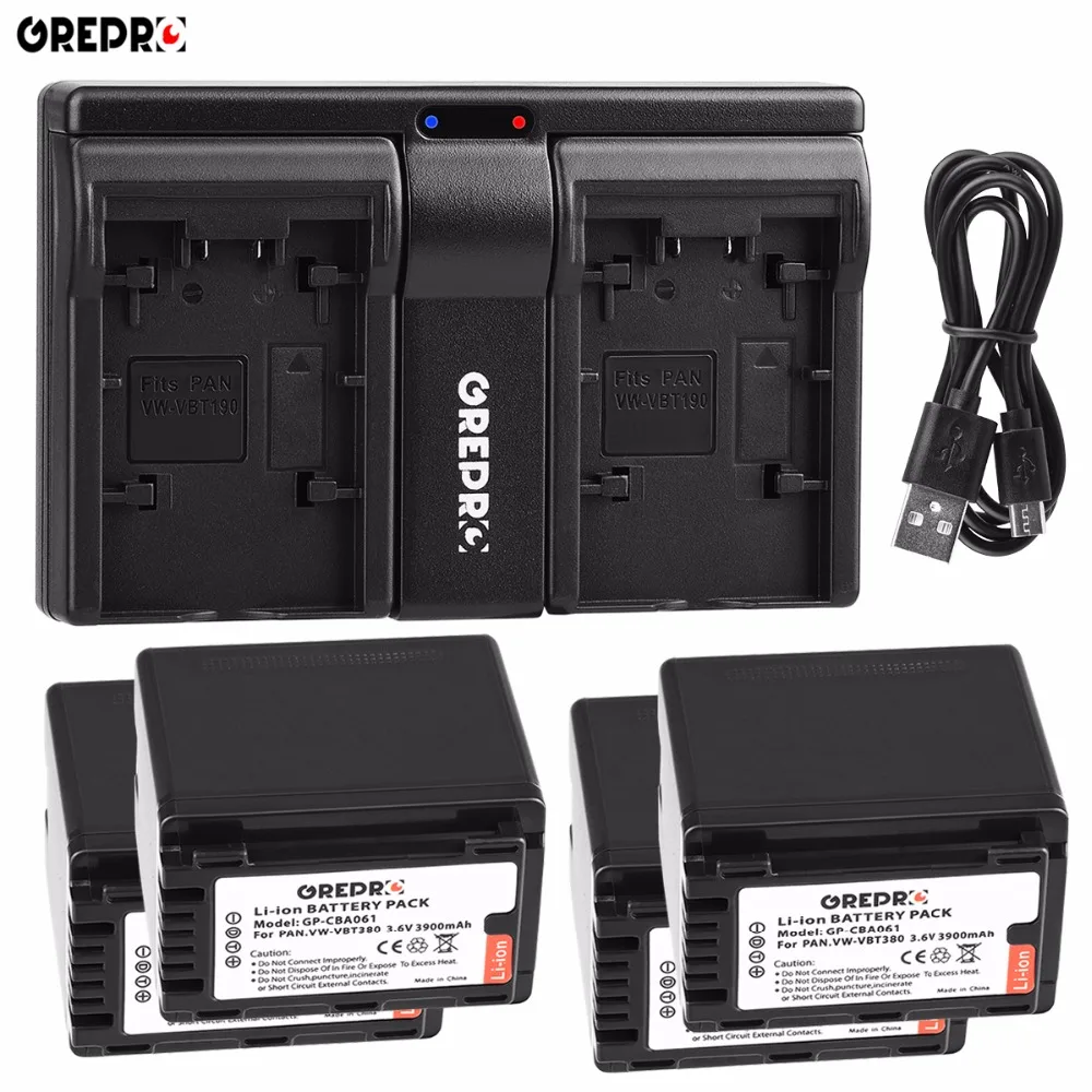 4pcs 3900mAh VW-VBT380 VBT380 VWVBT380 Battery+Dual Charger for Camera Panasonic HC-V720,HC-V727,HC-V730,HC-V750,HC-V760,HC-V770
4pcs 3900mAh VW-VBT380 VBT380 VWVBT380 Battery+Dual Charger for Camera Panasonic HC-V720,HC-V727,HC-V730,HC-V750,HC-V760,HC-V770