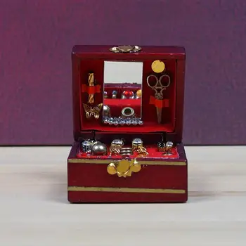 1:12 Dollhouse simulation Wooden Retro Jewelry Box Model scene decoration Dollhouse accessories Retro Jewelry Box Ornament
1:12 Dollhouse simulation Wooden Retro Jewelry Box Model scene decoration Dollhouse accessories Retro Jewelry Box Ornament
