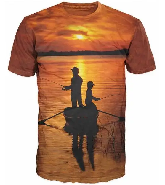 Hipster Unisex Crewneck 3D Fishing T-Shirt Hip Hop Tee Boat Fishing Sunset Sunrise Orange Lake Tshirt Tumblr Tops Fashion Shirts
Hipster Unisex Crewneck 3D Fishing T-Shirt Hip Hop Tee Boat Fishing Sunset Sunrise Orange Lake Tshirt Tumblr Tops Fashion Shirts