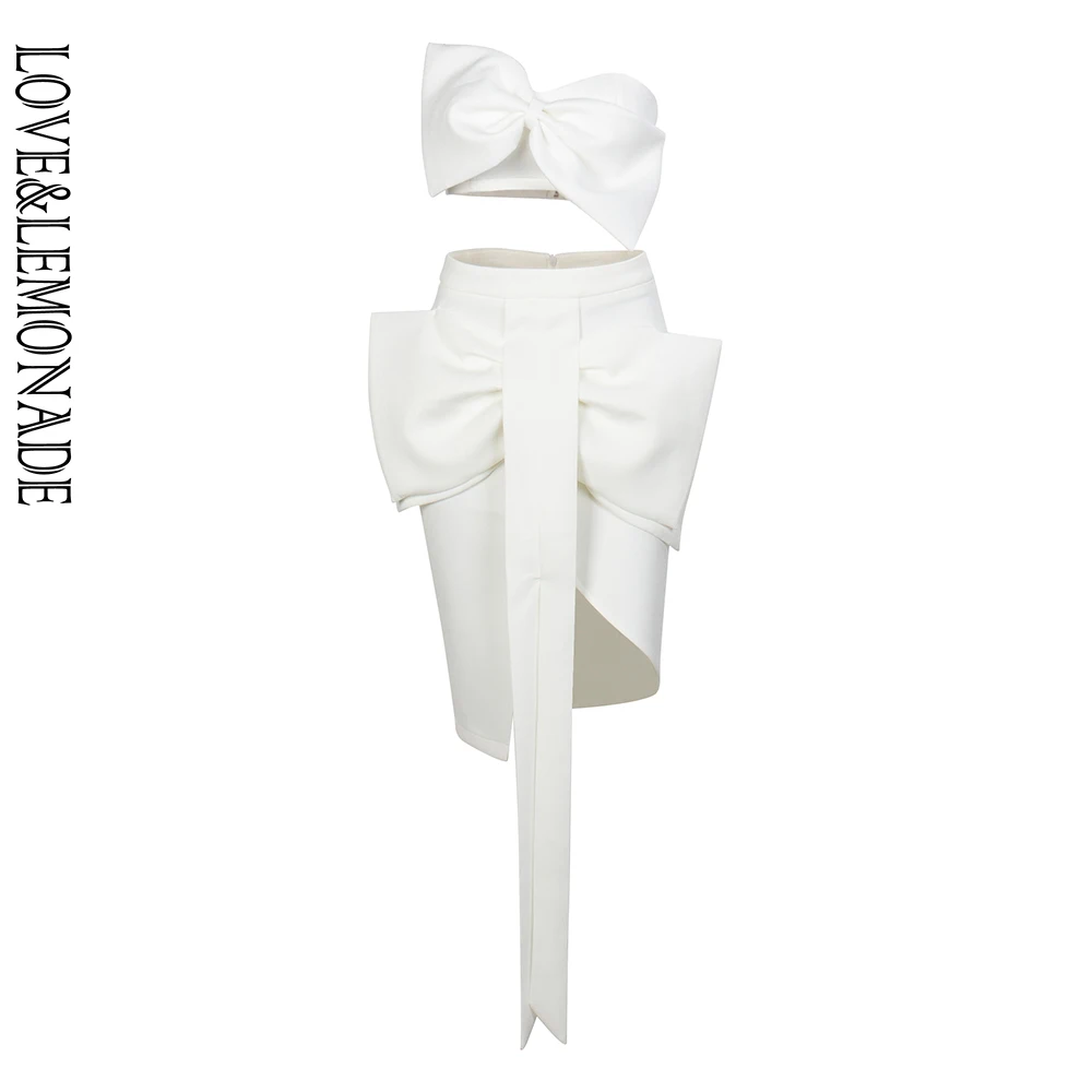 LOVE&LEMONADE Sexy White Two-Pieces Bow Decoration Opening Air Layer Material Set LM90050
LOVE&LEMONADE Sexy White Two-Pieces Bow Decoration Opening Air Layer Material Set LM90050