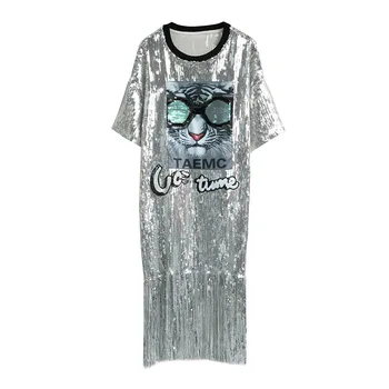 Thai Tide brand stickers sequins tassel casual dress spring new women loose long paragraph short sleeve summer air
Thai Tide brand stickers sequins tassel casual dress spring new women loose long paragraph short sleeve summer air