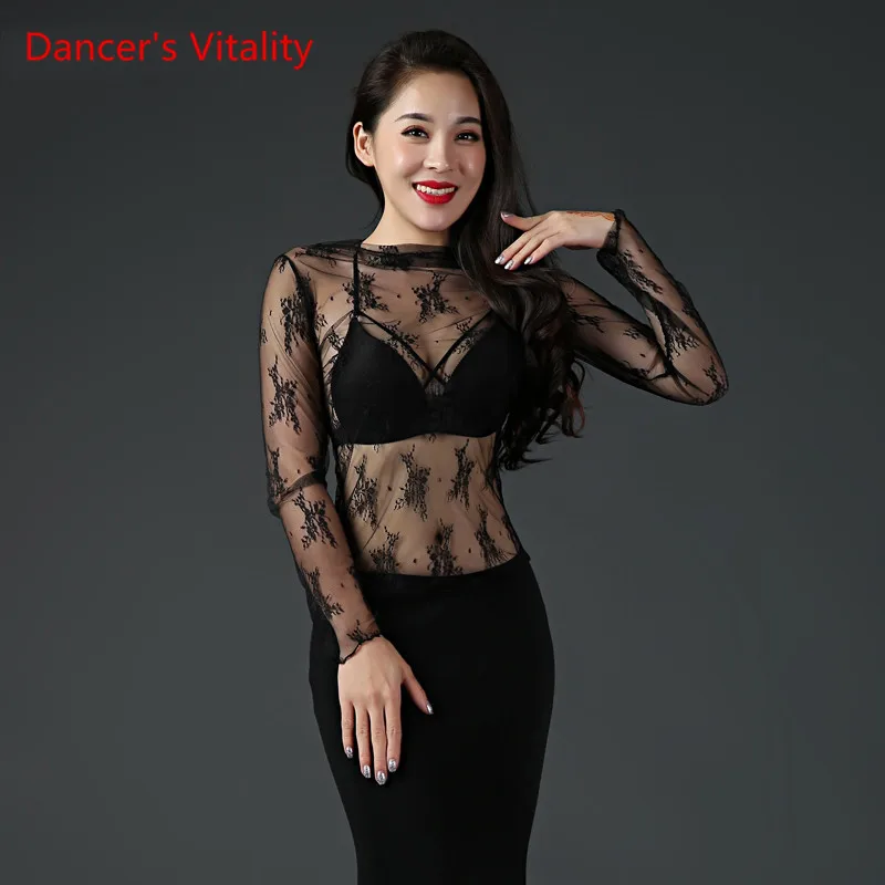 2018 Professional top Lace Dance Clothes Semi-permeable Top&tees Women Belly Dance Fashion Tops
2018 Professional top Lace Dance Clothes Semi-permeable Top&tees Women Belly Dance Fashion Tops