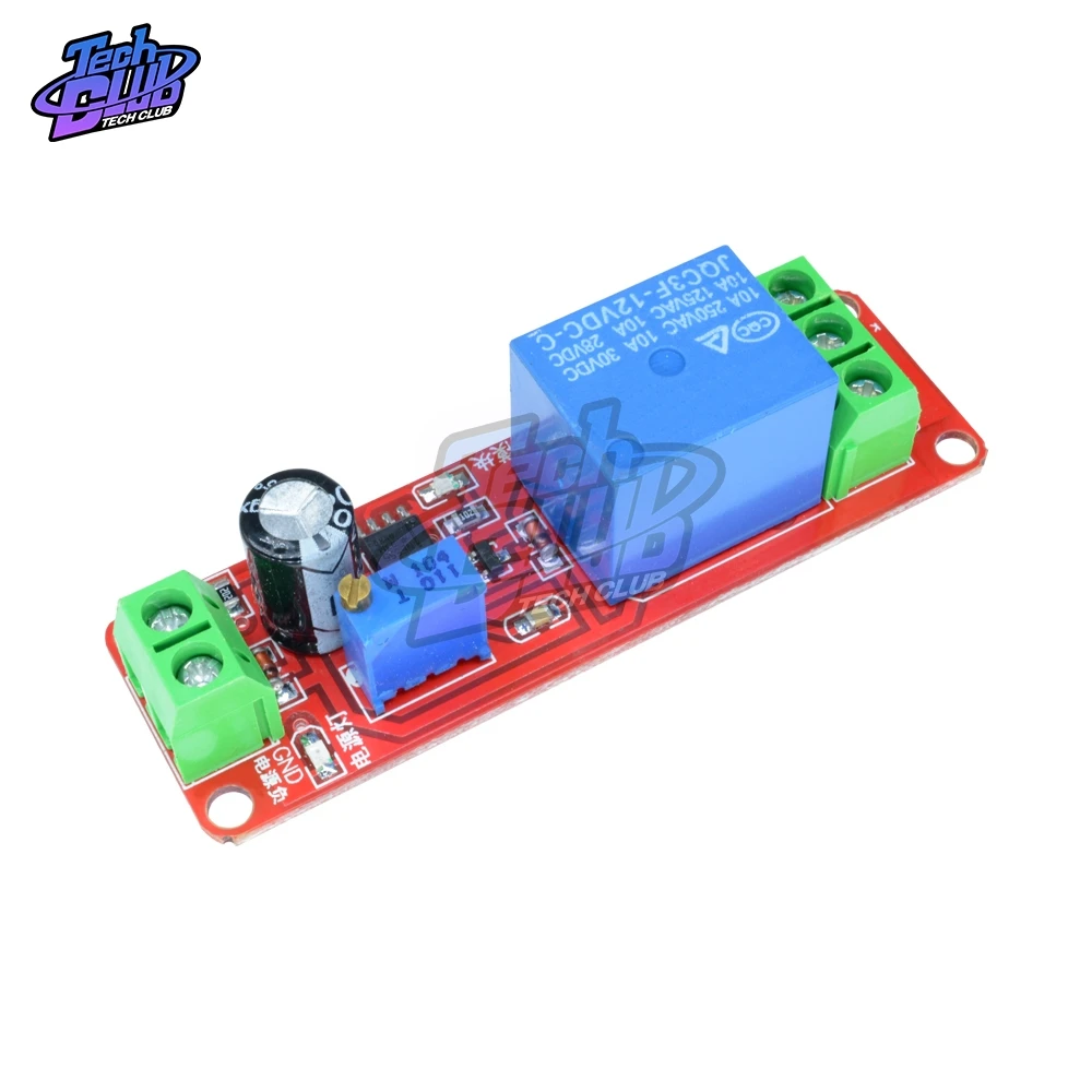 NE555 Timer Switch Adjustable Module Time Delay Relay Module DC 12V Delay Relay Shield 0~10S with LED Indicator Board
NE555 Timer Switch Adjustable Module Time Delay Relay Module DC 12V Delay Relay Shield 0~10S with LED Indicator Board