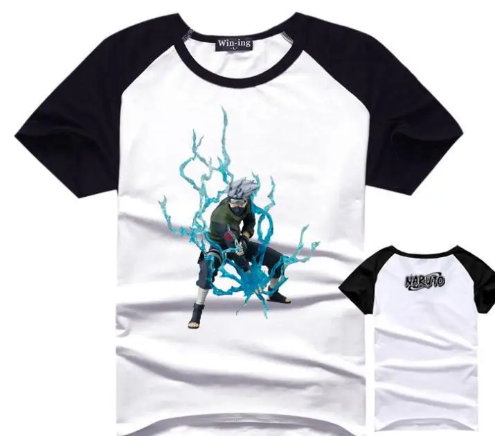 Наруто Футболка женская Kakashi Chidori футболки Аниме Для мужчин футболка Tee|naruto t-shirt|men