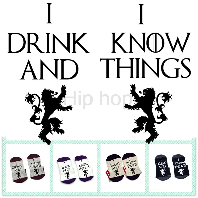 Game of Thrones Socks I drink and I know things socks cotton elastic comfortable unisex socks
Game of Thrones Socks I drink and I know things socks cotton elastic comfortable unisex socks