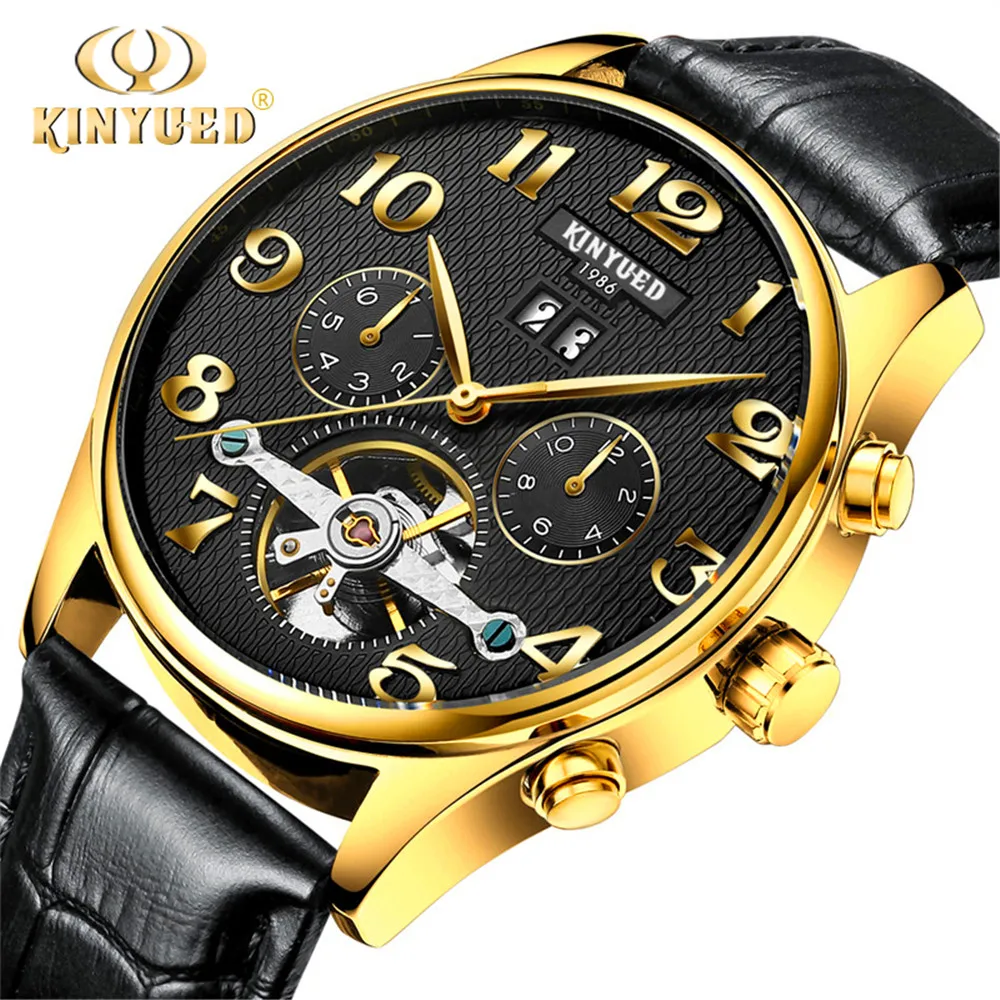 KINYUED Skeleton Automatic Watches Men Luxury Brand Military Self Winding Mechanical Watch Leather Waterproof Watch erkek saati
KINYUED Skeleton Automatic Watches Men Luxury Brand Military Self Winding Mechanical Watch Leather Waterproof Watch erkek saati