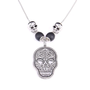 Thomas Skull Mask Pendant Necklace with Black Obsidian Bead and Skull Bead, European Rebel Heart Style Jewelry for Men TS-N401
Thomas Skull Mask Pendant Necklace with Black Obsidian Bead and Skull Bead, European Rebel Heart Style Jewelry for Men TS-N401