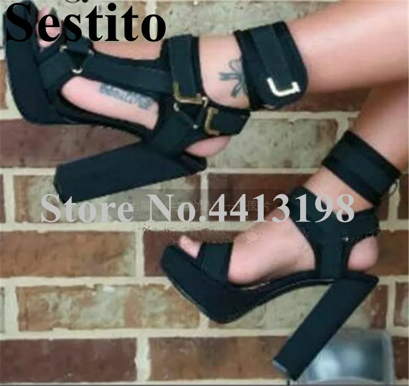 2019 New Leisure T-tied Peep Toe Casual Sandals Super High Hoof Heels Platform Women Sandals Ankle Hook&Loop Strap Women's Shoes 
2019 New Leisure T-tied Peep Toe Casual Sandals Super High Hoof Heels Platform Women Sandals Ankle Hook&Loop Strap Women's Shoes
