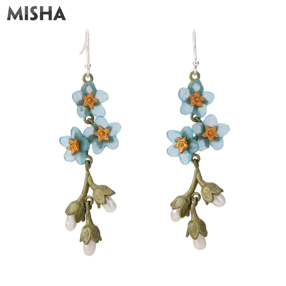 MISHA New Flowers Earrings For Women Simulation Pearl Handmade Retro Elegant Earrings Design Dangle Jewelry For Party Gift 2572
MISHA New Flowers Earrings For Women Simulation Pearl Handmade Retro Elegant Earrings Design Dangle Jewelry For Party Gift 2572