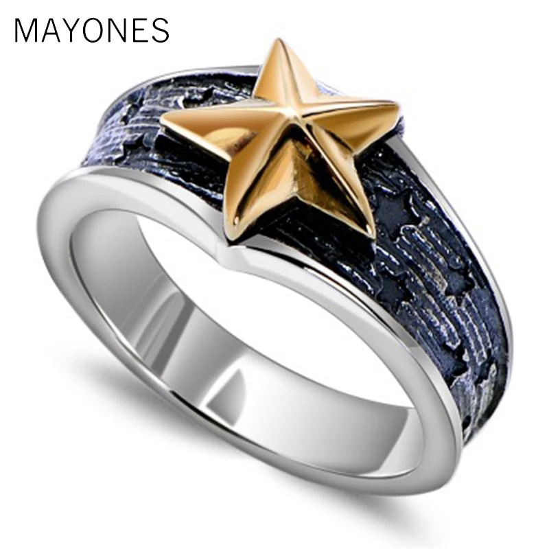 925 Sterling Silver Gold Color Star 7mm Small Ring for Men Women Vintage Punk Rock Retro Silver Jewelry Men Accessories
925 Sterling Silver Gold Color Star 7mm Small Ring for Men Women Vintage Punk Rock Retro Silver Jewelry Men Accessories