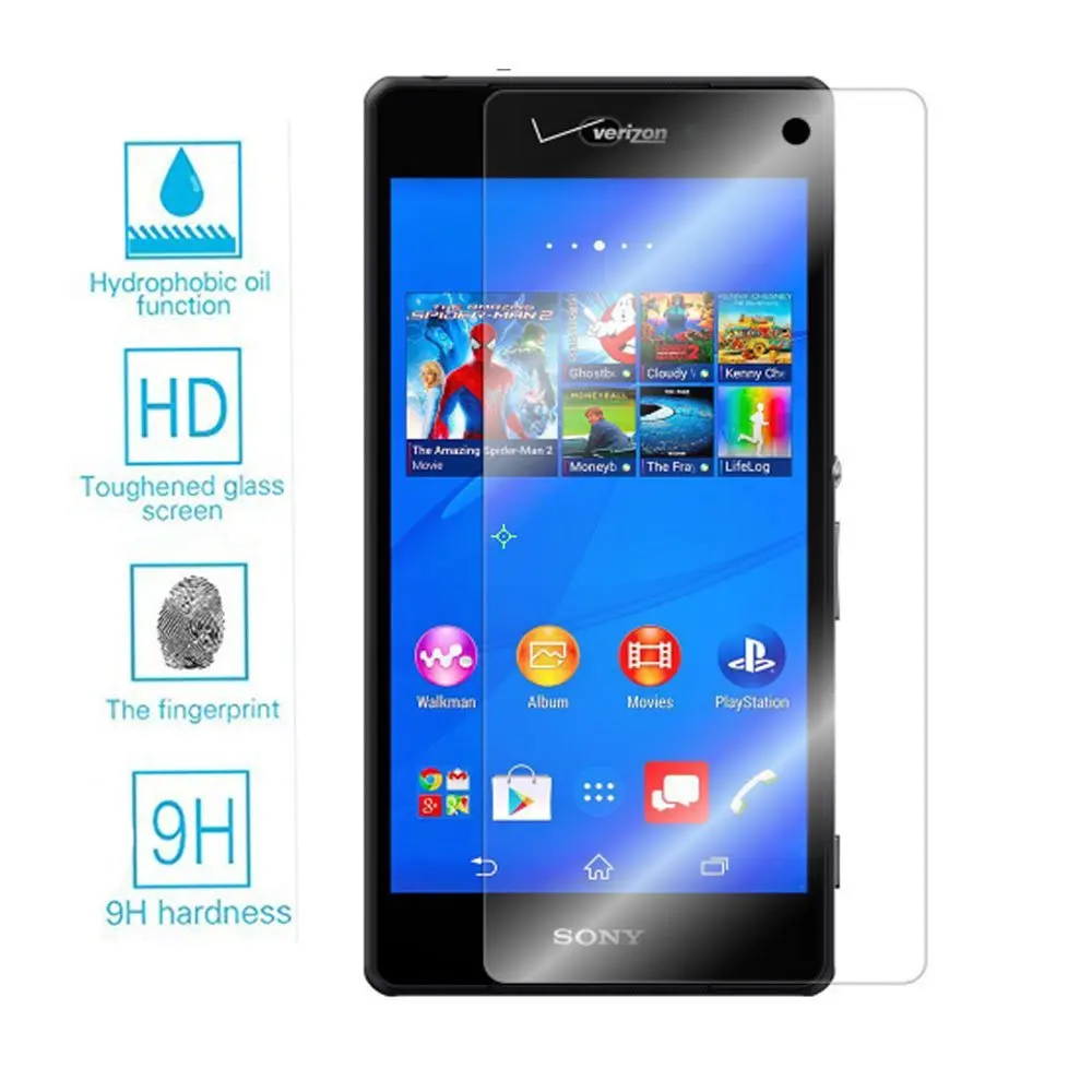 2 шт HD 2.5D Закаленное стекло es для sony Xperia Z3V D6708 Verizon протектор экрана Ультра