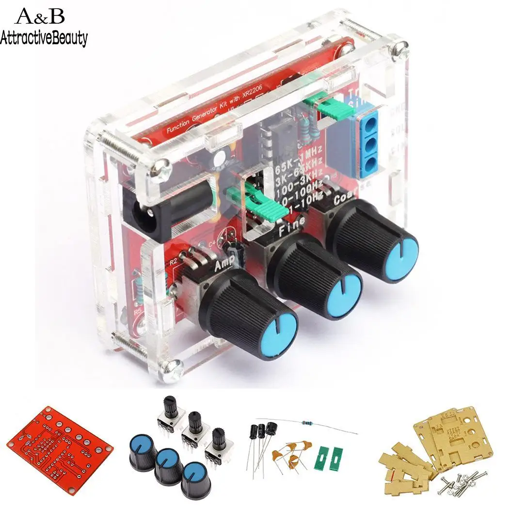 High-Precision Function Signal Generator Welding Module DIY 600 Ohm + 10% 9-12V DC Input Kit Case 1Hz-1MHz
High-Precision Function Signal Generator Welding Module DIY 600 Ohm + 10% 9-12V DC Input Kit Case 1Hz-1MHz