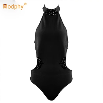 High quality women fashion 2018 sexy club bodycon bandage black backless beading beach bodysuits dropship wholesale D024
High quality women fashion 2018 sexy club bodycon bandage black backless beading beach bodysuits dropship wholesale D024