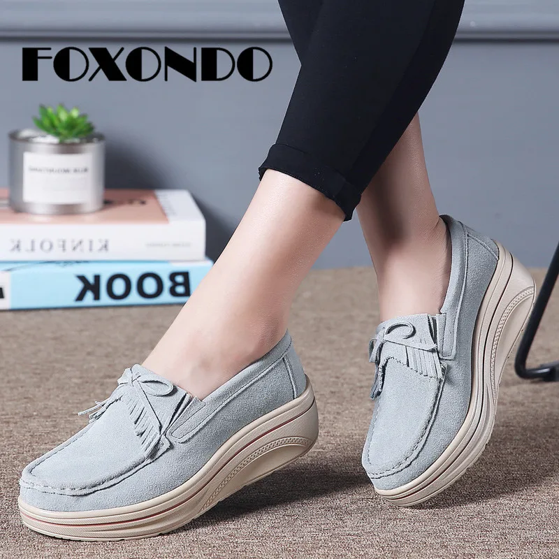 FOXONDO 2019 Spring Ladies Leather Suede Casual Shoes Slip On Flats Creepers Footwear Flats Women Tassel Platform Shoes Women
FOXONDO 2019 Spring Ladies Leather Suede Casual Shoes Slip On Flats Creepers Footwear Flats Women Tassel Platform Shoes Women