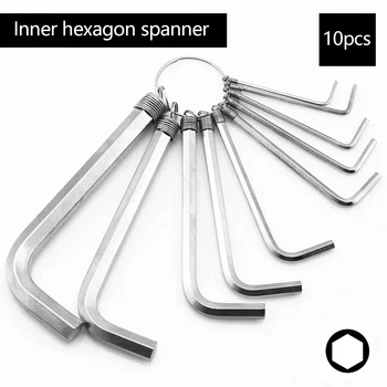Hex Key Allen Wrench Set 10 In 1 1.5mm~10mm Metric Hand Tool Kit Box Key Chain Wrench
Hex Key Allen Wrench Set 10 In 1 1.5mm~10mm Metric Hand Tool Kit Box Key Chain Wrench