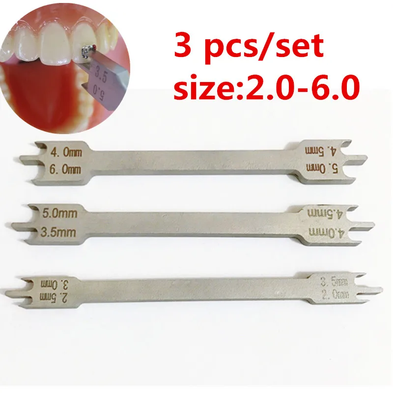 3pcs Dental Bracket Gauge Locator Stainless Steel Rod Bracket Positioner Orthodontic Materials Instruments Size 2.0-6.0 New
3pcs Dental Bracket Gauge Locator Stainless Steel Rod Bracket Positioner Orthodontic Materials Instruments Size 2.0-6.0 New