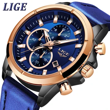 reloj hombre LIGE New Top Brand Luxury Men Watches Sport Waterproof Quartz Watch Men Casual blue Leather Date Military Clock
reloj hombre LIGE New Top Brand Luxury Men Watches Sport Waterproof Quartz Watch Men Casual blue Leather Date Military Clock
