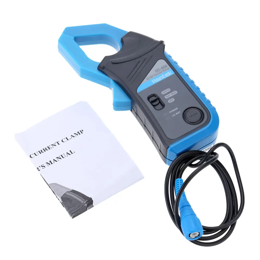 CC-650 AC/DC Current Diagnostic-tool 400Hz Bandwidth Current Clamp Meter 20mA to 650A DC with BNC Connector
CC-650 AC/DC Current Diagnostic-tool 400Hz Bandwidth Current Clamp Meter 20mA to 650A DC with BNC Connector