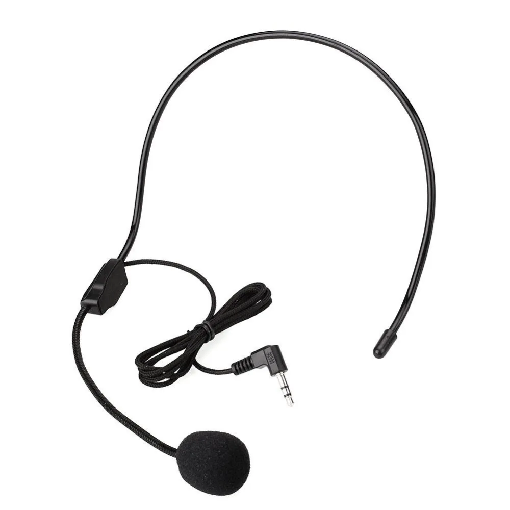 New 3.5mm Wired Headworn Microphone Metal Microfono mikrafone For Voice Amplifier Loudspeaker Black megaphone
New 3.5mm Wired Headworn Microphone Metal Microfono mikrafone For Voice Amplifier Loudspeaker Black megaphone