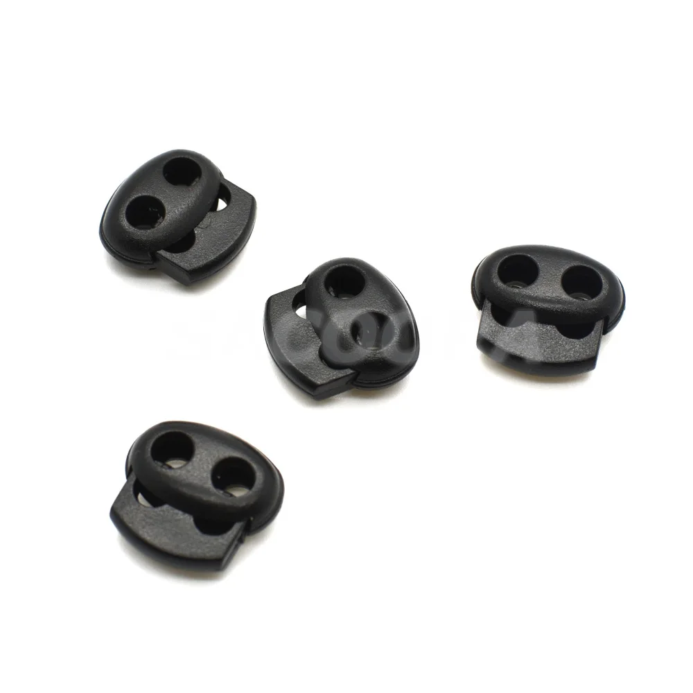 

25pcs/pack Cord Lock Toggle Stopper Plastic toggle clip Black 17.5mm*19mm*6mm Free Shipping