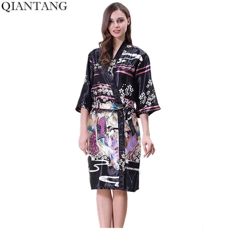 Pink Women's Robe Kimono Bath Gown Yukata Nightgown Lady Faux Silk Sleepwear Sleepshirts Pijama Mujer Size S M L XL Y8848
Pink Women's Robe Kimono Bath Gown Yukata Nightgown Lady Faux Silk Sleepwear Sleepshirts Pijama Mujer Size S M L XL Y8848