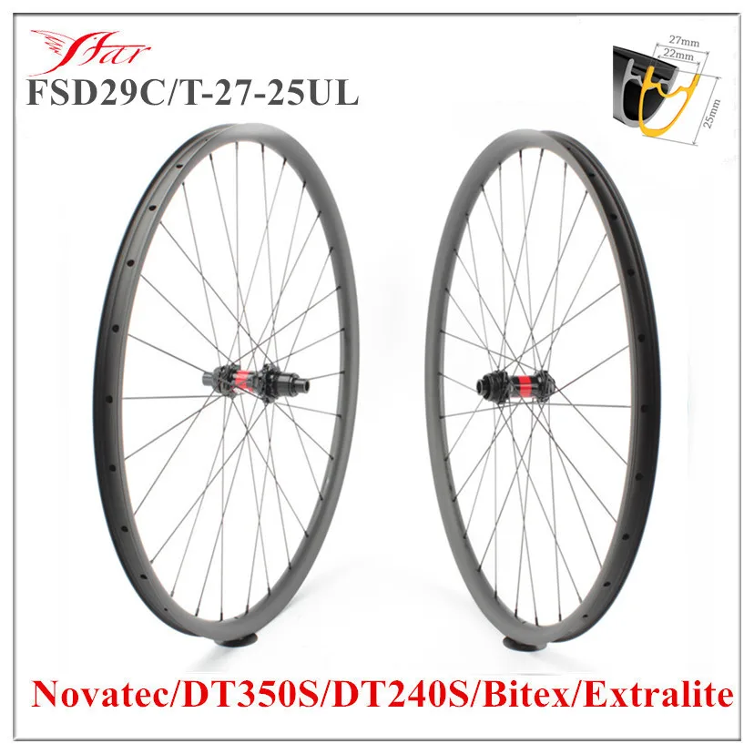 FSD29C/T-27-25UL Ultralight MTB carbon wheels 29er hookless wheelset 27W x 25D XC bike wheel centre lock 6 bolts Axle QR hub
FSD29C/T-27-25UL Ultralight MTB carbon wheels 29er hookless wheelset 27W x 25D XC bike wheel centre lock 6 bolts Axle QR hub