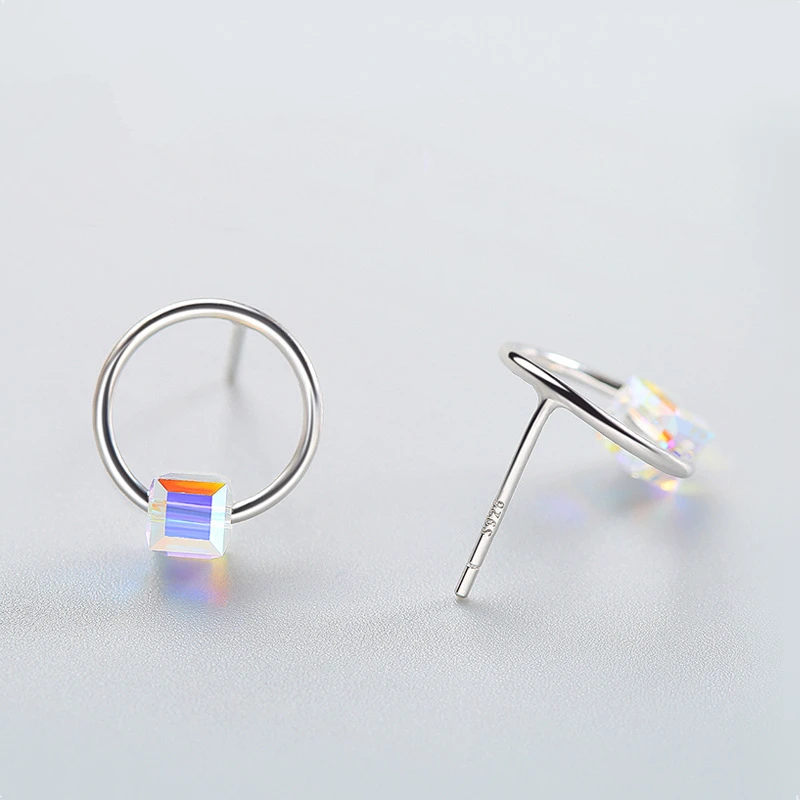 Fashion Stud Earrings 925 Sterling Silver Crystal Square Earrings for Women Nickel Free Jewelry brincos pendientes
Fashion Stud Earrings 925 Sterling Silver Crystal Square Earrings for Women Nickel Free Jewelry brincos pendientes