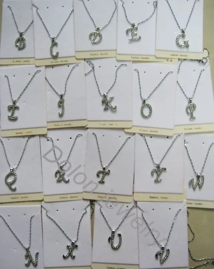 Retail 26 English Alphabet Letter Initial Necklace B C D G K N O P Q T W X Y Pendant Charms Silver Plated
Retail 26 English Alphabet Letter Initial Necklace B C D G K N O P Q T W X Y Pendant Charms Silver Plated