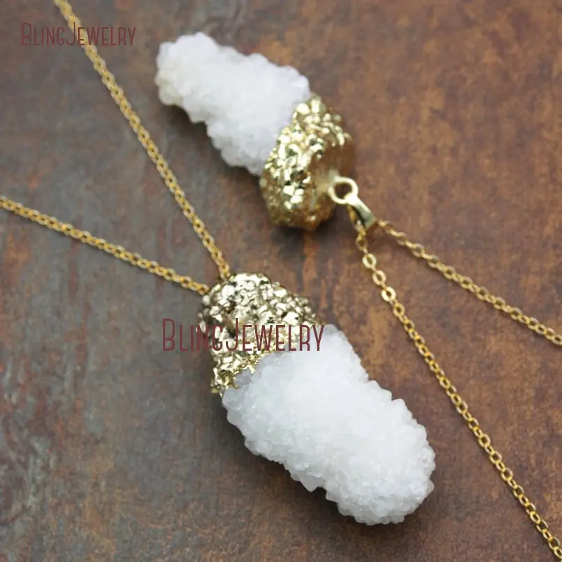 Spirit Quartz Pendant Necklace Cactus Quartz Fairy Crystal Point Drusy Druzy Pendant Necklace Gold Chain Necklace NM17564
Spirit Quartz Pendant Necklace Cactus Quartz Fairy Crystal Point Drusy Druzy Pendant Necklace Gold Chain Necklace NM17564