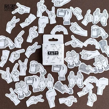 45Pcs Mini Stickers Creative Black White Gestures Sticker Decoration DIY Scrapbooking Post Stationery Kawaii Diary Label Sticker
45Pcs Mini Stickers Creative Black White Gestures Sticker Decoration DIY Scrapbooking Post Stationery Kawaii Diary Label Sticker