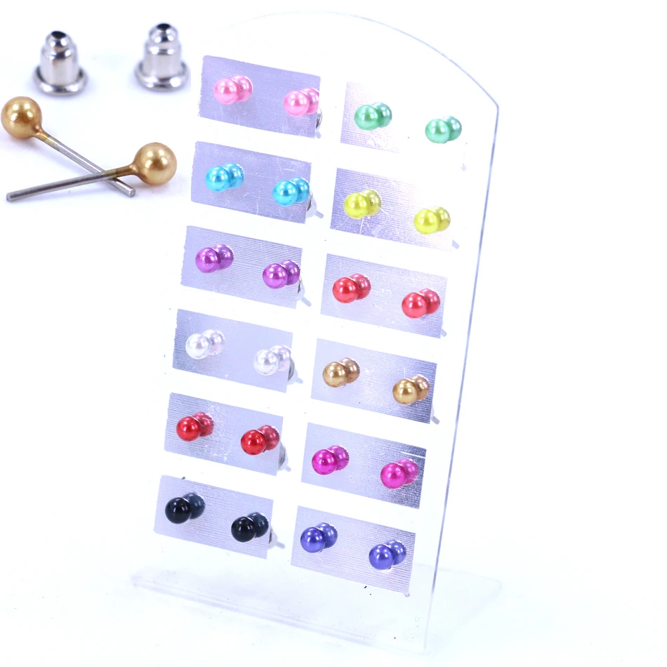 Factory Korea Style Cheap 4mm Plastic Resin Ball Imitation Pearl Stud Earrings Iron Stick,Ladies'earring 12pairs/lot
Factory Korea Style Cheap 4mm Plastic Resin Ball Imitation Pearl Stud Earrings Iron Stick,Ladies'earring 12pairs/lot