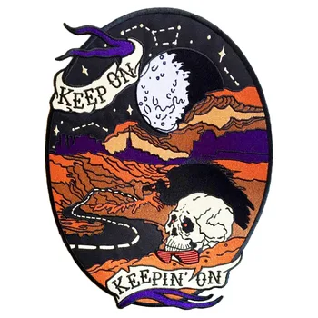 Road keep on Skull Embroidery Patches Large Size Custom Iron on Sew on backing DIY Motorcycle Biker For Clothing Patch
Road keep on Skull Embroidery Patches Large Size Custom Iron on Sew on backing DIY Motorcycle Biker For Clothing Patch