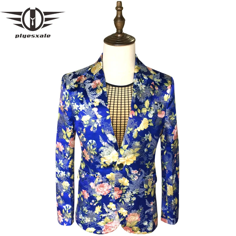 Plyesxale Mens Floral Blazers Jacket Flower Wing Pattern Plaid Blazer For Men Sequin Prom DJ Stage Singer Blazer Masculino Q228
Plyesxale Mens Floral Blazers Jacket Flower Wing Pattern Plaid Blazer For Men Sequin Prom DJ Stage Singer Blazer Masculino Q228