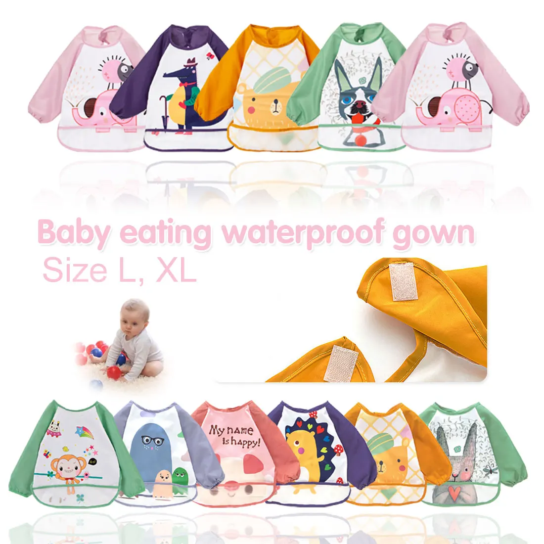 Bibs Toddler Waterproof Long Sleeve Apron Cartoon Animals Children Cute Baby Feeding Smock Bib Baby Stuff
Bibs Toddler Waterproof Long Sleeve Apron Cartoon Animals Children Cute Baby Feeding Smock Bib Baby Stuff