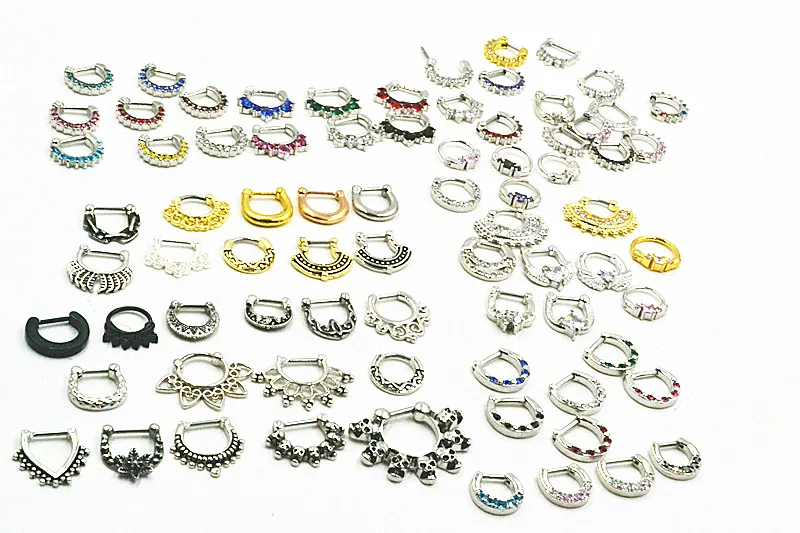 300pcs 14g/16g Nice Clicker Hoop Septum Earring/Hoop Ring/Nipple Jewerly CZ Nose Ring body piercing jewelry Mix Styles
300pcs 14g/16g Nice Clicker Hoop Septum Earring/Hoop Ring/Nipple Jewerly CZ Nose Ring body piercing jewelry Mix Styles