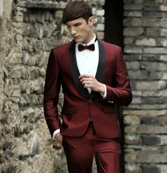 2015 New Custom Design One Button Crimson Red Groom Tuxedos Best Man Groomsmen Men Wedding Party Suits burgundy Jacket+Pants+Tie
2015 New Custom Design One Button Crimson Red Groom Tuxedos Best Man Groomsmen Men Wedding Party Suits burgundy Jacket+Pants+Tie