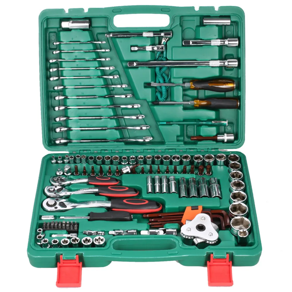 121-in-1 Combination Repairing Kit Handtool Wrench Set for Auto Motorcycles Generator Engine Tyre Socket Rachet Wrench Hand Tool 
121-in-1 Combination Repairing Kit Handtool Wrench Set for Auto Motorcycles Generator Engine Tyre Socket Rachet Wrench Hand Tool
