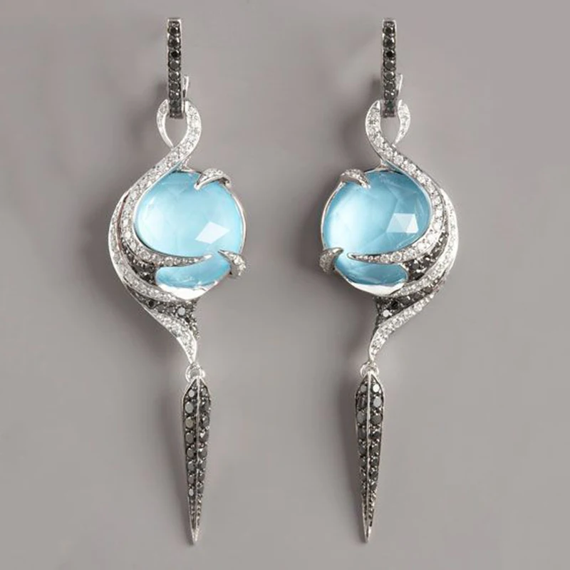 Fashion Round Circle Blue Cubic Zirconia Drop Earrings for Women Boho Geometry Long Earrings 2019 Statement Jewelry Z3M194
Fashion Round Circle Blue Cubic Zirconia Drop Earrings for Women Boho Geometry Long Earrings 2019 Statement Jewelry Z3M194