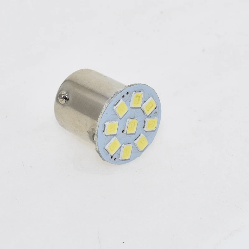 Gros 10 шт./лот + Voiture LED SMD lumiere eclairage ампулы 1156 BA15S 2835 9 de frein tournez sauvegarde livra|Сигнальная