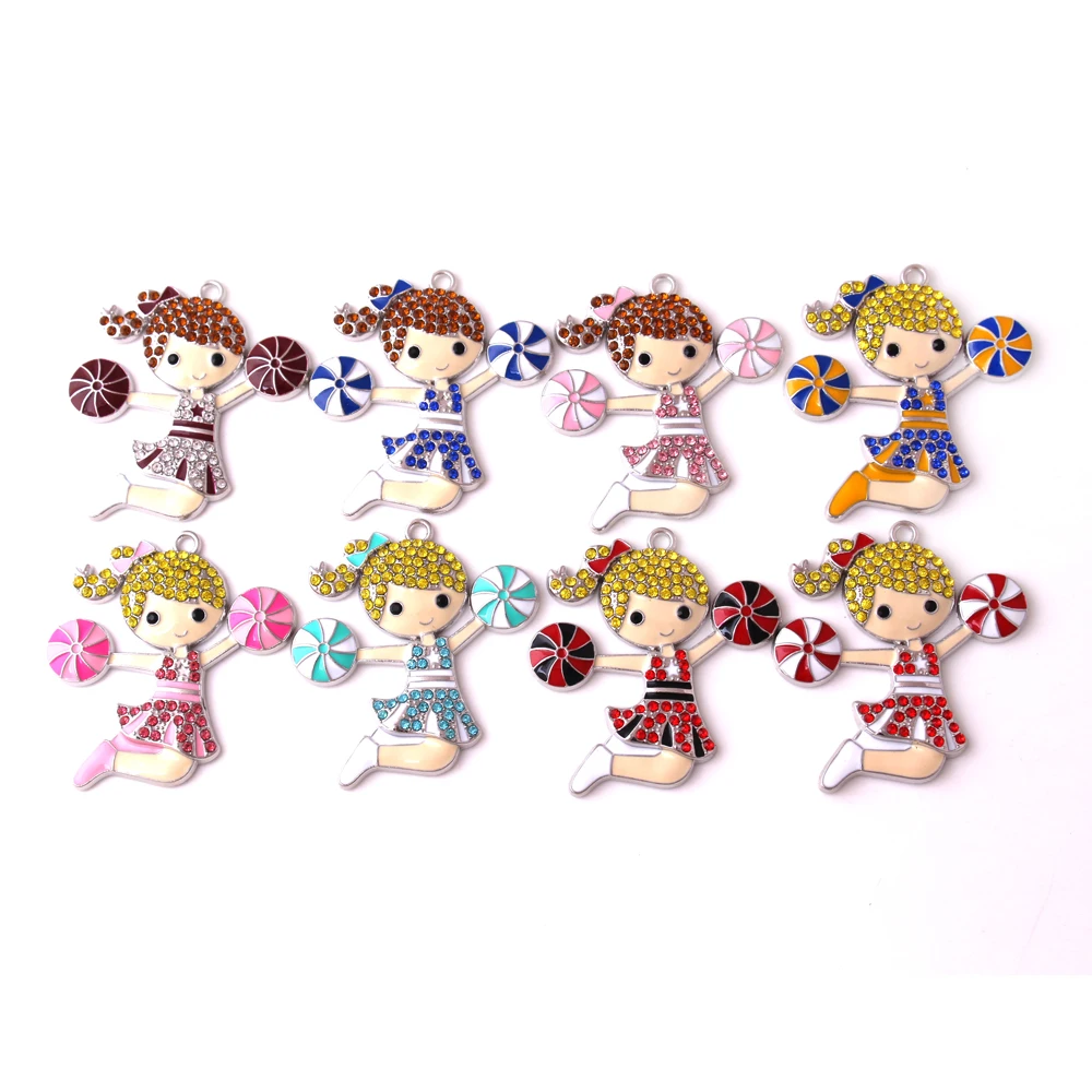Silver Zinc Alloy Mix Color Hair Rhinestones Cheerleading Girl Pendant Jewelry Necklace
Silver Zinc Alloy Mix Color Hair Rhinestones Cheerleading Girl Pendant Jewelry Necklace