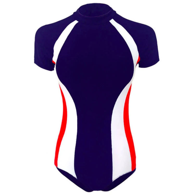One Piece Swimsuit Short-sleeved Patchwork Swimwear Women Surfing Suits Sport Swimming Suits for Women
One Piece Swimsuit Short-sleeved Patchwork Swimwear Women Surfing Suits Sport Swimming Suits for Women