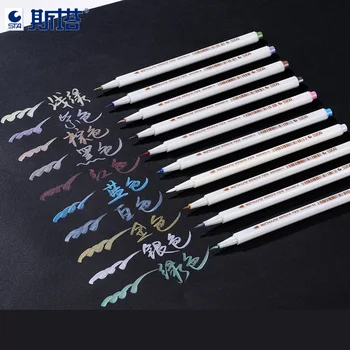 STA 10Colors/Box 1-2 mm Metallic Marker Pen DIY Scrapbooking Crafts Soft Brush Pen Art Markers For Stationery School Supplies
STA 10Colors/Box 1-2 mm Metallic Marker Pen DIY Scrapbooking Crafts Soft Brush Pen Art Markers For Stationery School Supplies
