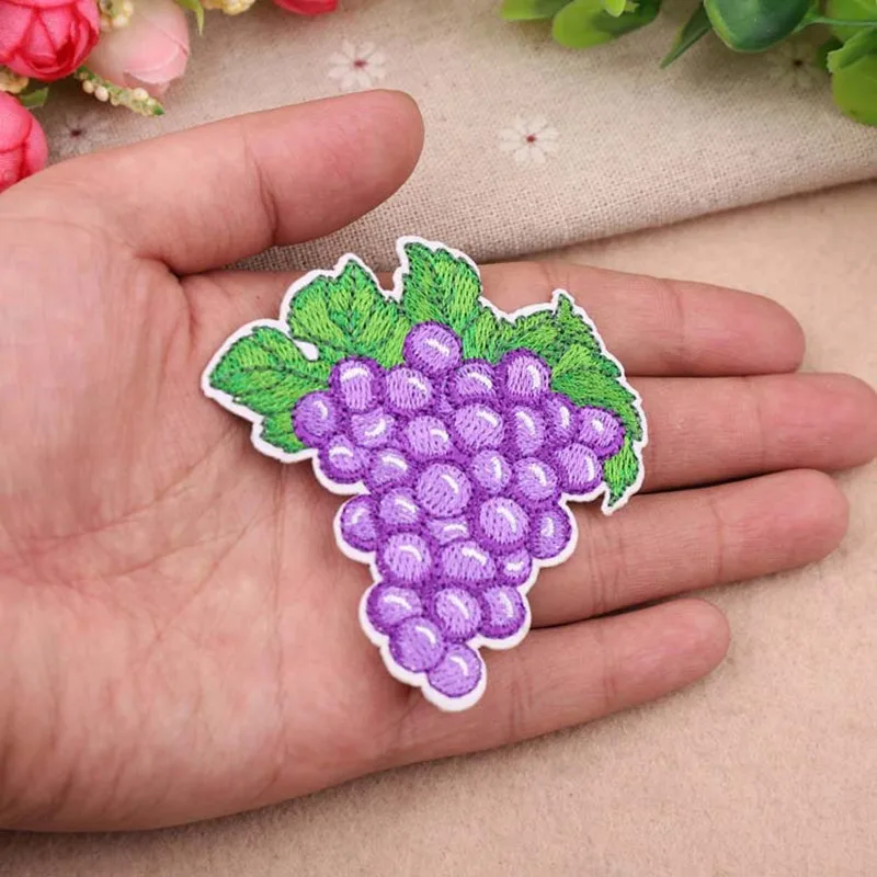 DIY Grape parches Embroidered Iron on Patches for Clothing Motif Stripes Clothes Stickers Fruits badges
DIY Grape parches Embroidered Iron on Patches for Clothing Motif Stripes Clothes Stickers Fruits badges