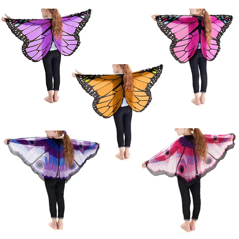 Butterfly Wings Ponchos Shawl Cape Scarf Wrap Fabric Dance Wing Dress Up Costume for Children Kids Boys Girls Pashmina Accessory
Butterfly Wings Ponchos Shawl Cape Scarf Wrap Fabric Dance Wing Dress Up Costume for Children Kids Boys Girls Pashmina Accessory