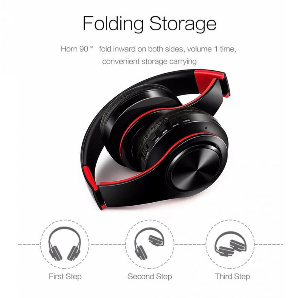 Wireless Headphones Bluetooth Headphone Foldable Headset Music Stereo Bass Earphones With Microphone For PC mobile Phone Mp3