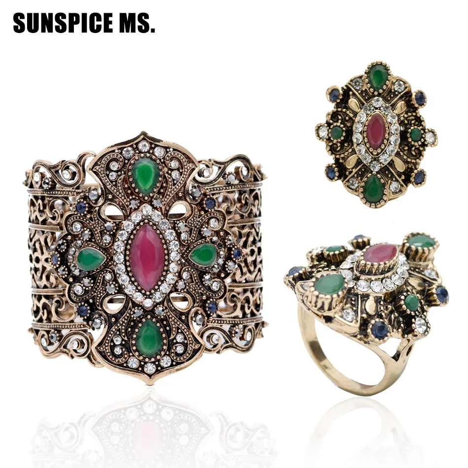 Фото 2 шт. женские браслеты и кольца в богемном стиле|jewelry sets|indian weddingset - купить